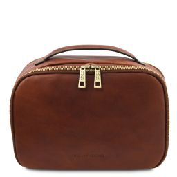 Marvin Trousse de Toilette en Cuir Marron TL142326