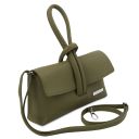 TL Bag Leather Clutch Forest Green TL141990