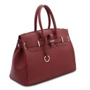 TL Bag Leather Handbag With Golden Hardware Red TL141529