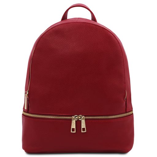 Versatile 4-in-1 Wine Red Small Leather Backpack Purse for Women - Carry as  C... | eBay