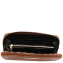 Ilizia Exklusive Damenbrieftasche aus Leder mit Rundum-Reißverschluss Cognac TL142317