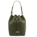 TL Bag Borsa Secchiello in Pelle Verde Foresta TL142311