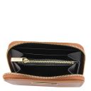 Leda Exclusive zip Around Leather Wallet Cognac TL142320