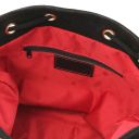 TL Bag Beuteltasche aus Wildleder mit Dekorativen Fransen Schwarz TL142291