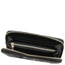 Penelope Exklusive Damenbrieftasche aus Weichem Leder mit Rundum-Reißverschluss Schwarz TL142316