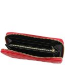 Penelope Elegante Cartera en Piel Suave con Cremallera en el Contorno Rojo Lipstick TL142316