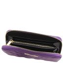 Penelope Exklusive Damenbrieftasche aus Weichem Leder mit Rundum-Reißverschluss Lila TL142316