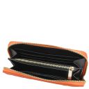 Penelope Exklusive Damenbrieftasche aus Weichem Leder mit Rundum-Reißverschluss Orange TL142316
