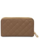 Ada Double zip Around Soft Leather Wallet Светлый серо-коричневый TL142349