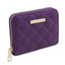 Teti Elégant Portefeuille en Cuir Souple Entièrement Zippée Violet TL142319