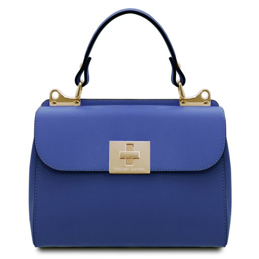 Armonia Leather Handbag Blue TL142286