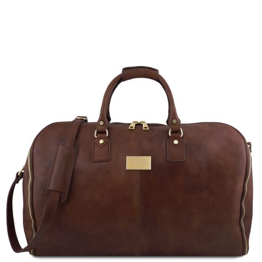 Antigua Sac de Voyage/Housse de Transport Vêtements en Cuir Marron foncé TL142341