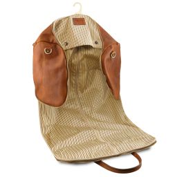 Antigua Maleta de Viaje/Porta Trajes en Piel Natural TL142341