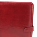 Adriano Leather Document Case With Button Closure Red TL141203