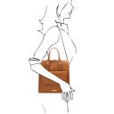 TL Bag Sac à dos Pour Femme en Cuir Cognac TL142211