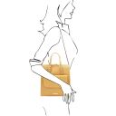 TL Bag Sac à dos Pour Femme en Cuir Jaune pastel TL142211
