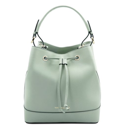 Minerva Leather Bucket bag Green TL142145