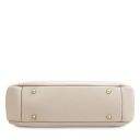Elettra Sac Bandoulière en Cuir Souple Beige TL142353