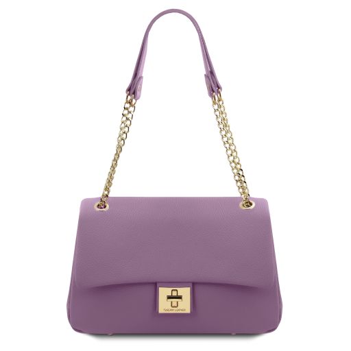 Elettra Soft Leather Shoulder bag Lilac TL142353