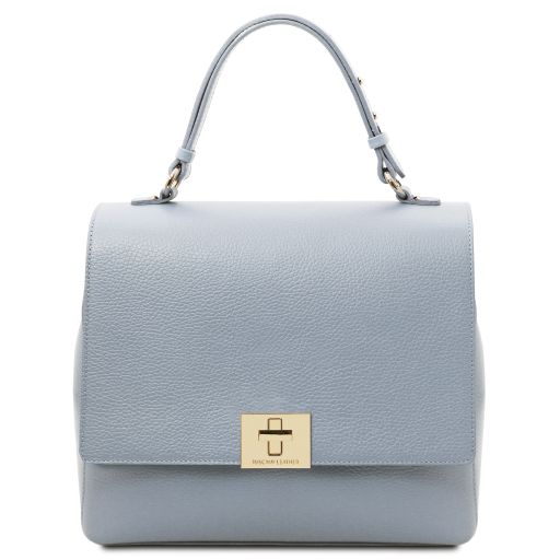 Silene Leather Convertible Backpack Handbag Light Blue TL142152