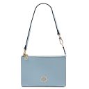 Perla Handtasche aus Leder Himmelblau TL142365