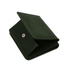 Exklusive Brieftasche aus Leder mit Münzfach Tannengrün TL142059