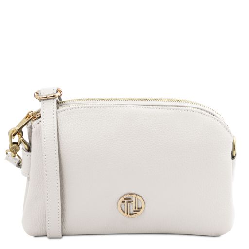 Lily Soft Leather Shoulder bag White TL142375