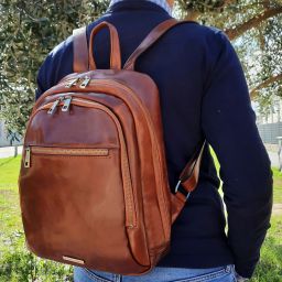 Perth Rucksack aus Leder 2 Fächer Braun TL142049