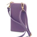 TL Bag Leather Wallet With Strap Lilac TL142323