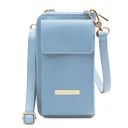 TL Bag Leather Wallet With Strap Light Blue TL142323