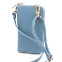 TL Bag Leather Wallet With Strap Light Blue TL142323
