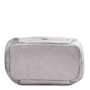 Nora Handtasche aus Weichem Metallic-Leder Silver TL142381