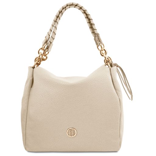 Amy Bolso Shopping en Piel Suave Beige TL142385