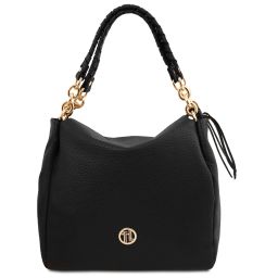Amy Sac Shopping en Cuir Souple Noir TL142385