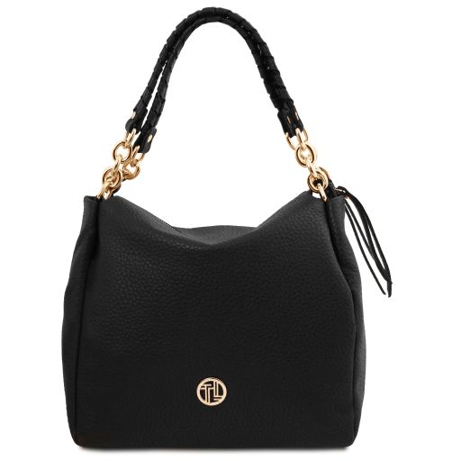 Amy Borsa Shopping in Pelle Morbida Nero TL142385