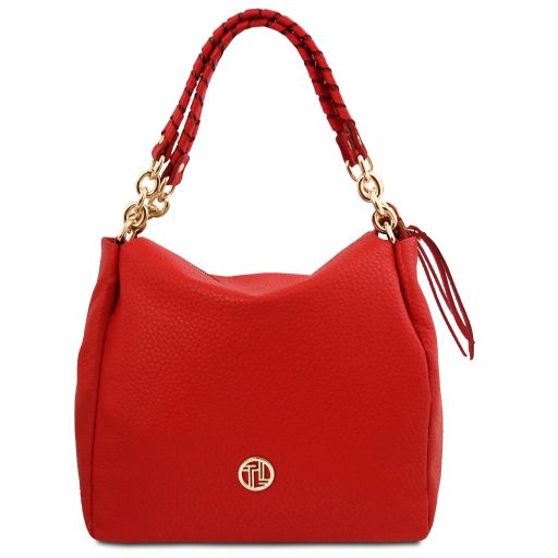 Amy Borsa Shopping in Pelle Morbida Rosso TL142385