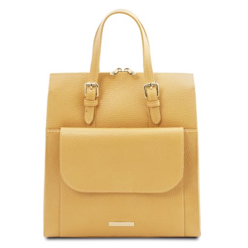 TL Bag Sac à dos Pour Femme en Cuir Jaune pastel TL142118