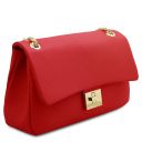 Elettra Borsa al Hombro en Piel Suave Rojo Lipstick TL142353