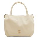 Nora Handtasche aus Weichem Leder Beige TL142372