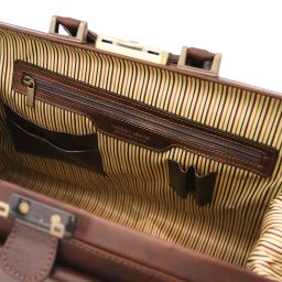 Leonardo Exklusive Arzttasche aus Leder Dunkelbraun TL142342