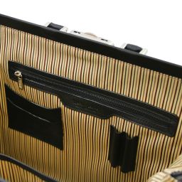 Leonardo Elegante Bolso de Doctor en Piel Negro TL142342