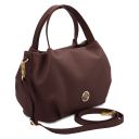 Nora Handtasche aus Weichem Leder Kaffee TL142372