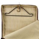 Papeete Kleidersack aus Leder mit Grosse Vortasche Dunkelbraun TL3056