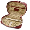 Jacob Trousse de Toilette en Cuir Rouge TL140528