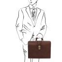 Canova Leather Doctor bag Briefcase 3 Compartments Dark Brown TL142352