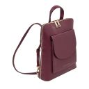 TL Bag Small Leather Backpack for Women Bordeaux TL142092