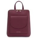 TL Bag Petite sac à dos en Cuir Pour Femme Bordeaux TL142092