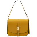 Nausica Sac Bandoulière en Cuir Moutarde TL141707