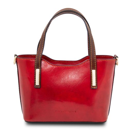 Amelia Sac Cabas en Cuir Rouge TL142406