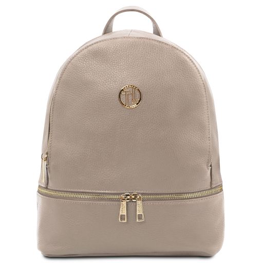 TL Bag Soft Leather Backpack Light Taupe TL142280